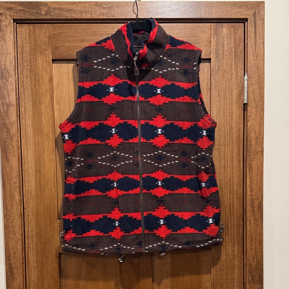 Men's Patterned Vest - Red and Blue